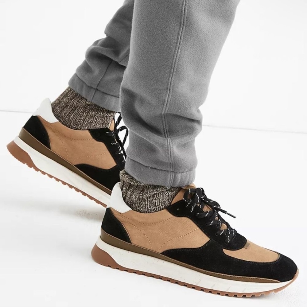 MADEWELL Retro Leather Suede Neutral Kickoff Trainer Sneakers